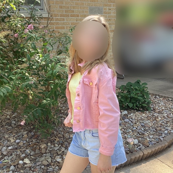 Girls Pink Justice Jean Jacket - Picture 1 of 11